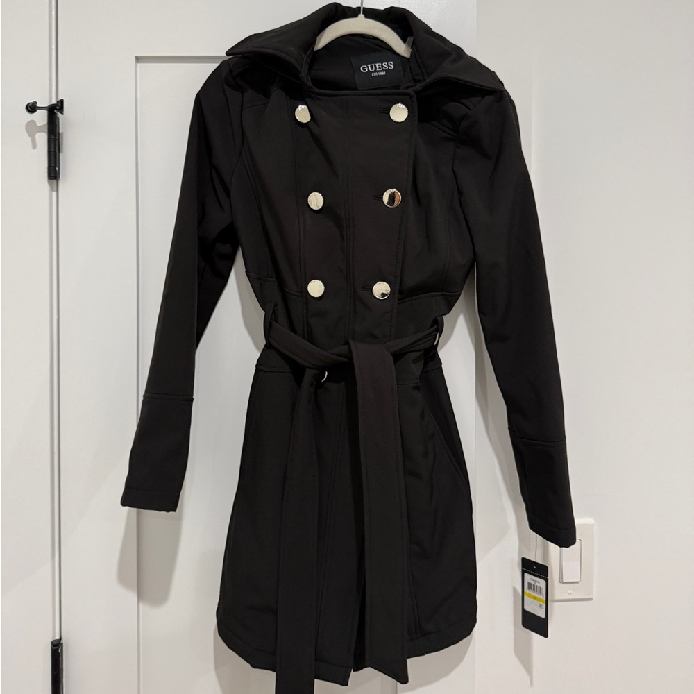 Guess Women's Black double breasted Coat. New with tags.